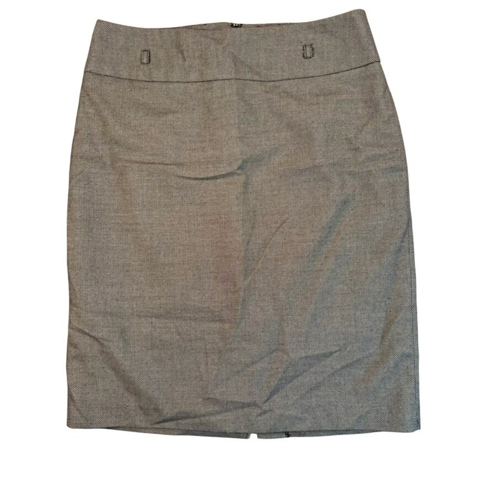 Liz Claiborne Pencil Skirt Womens 6 Black White Micro Pattern Career Office Chic